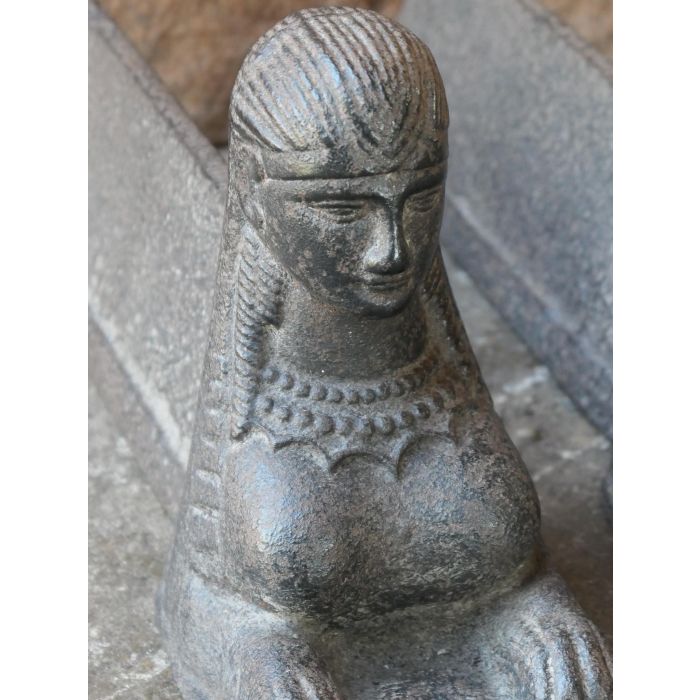 アンティーク置物　No.401 Sphinx Andirons x2560 | Charles Nijman Fireplace Antiques