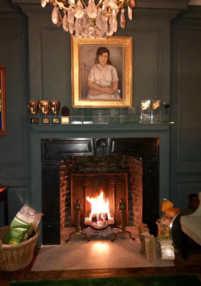 Fireback in beautiful UK fireplace