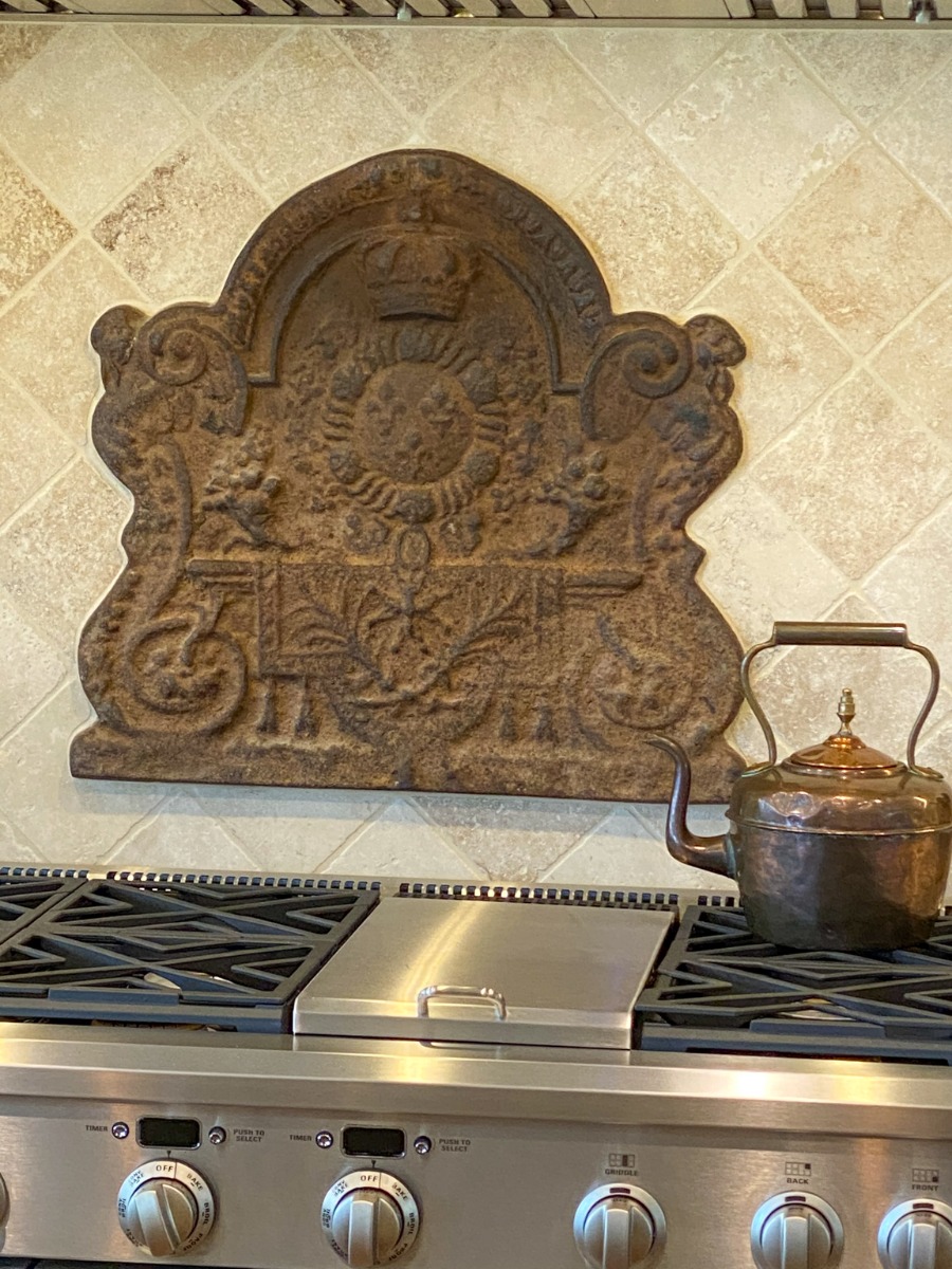 Fireback as backsplash in Charlotte