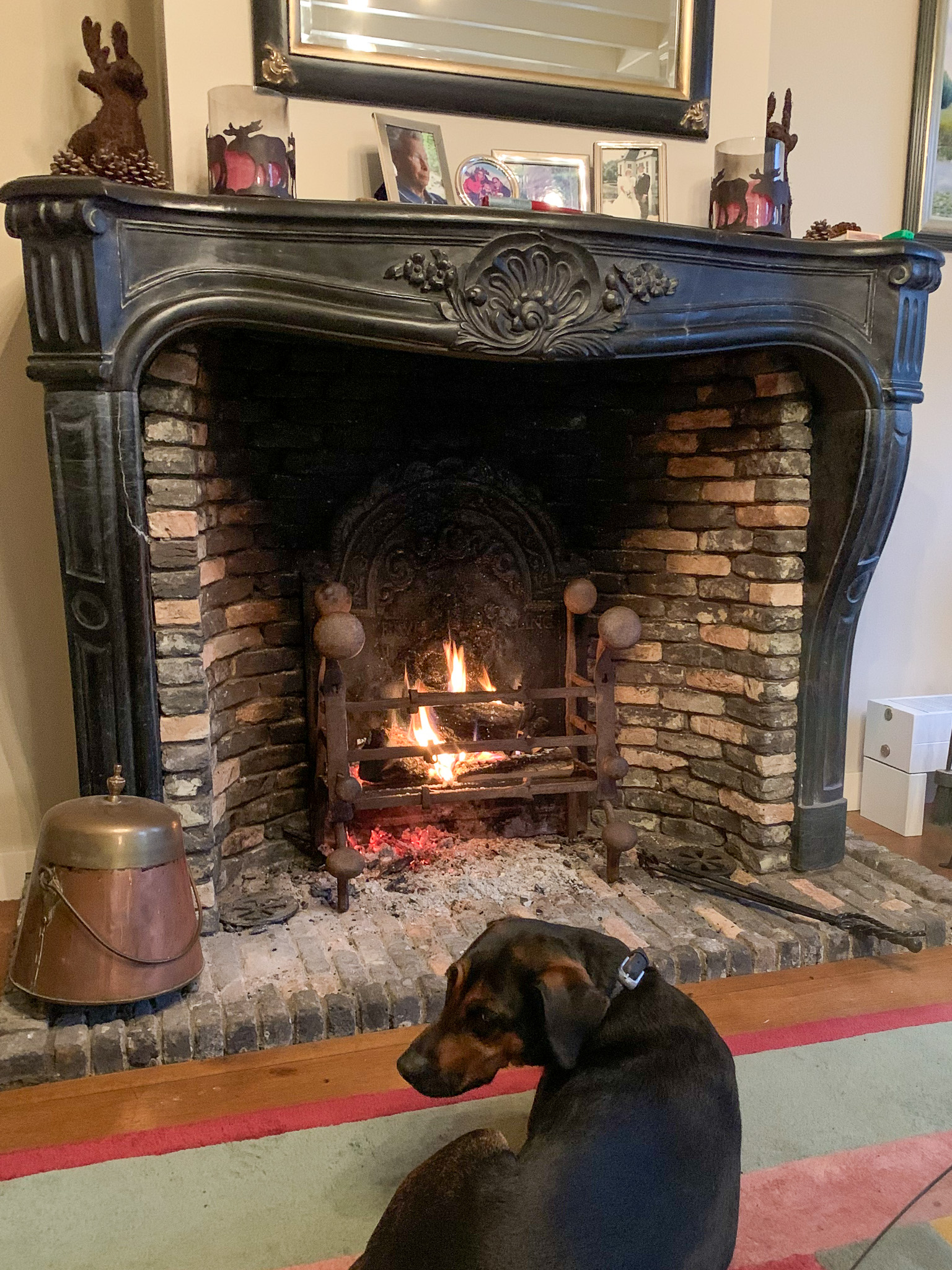 Doofpot in a Dutch fireplace