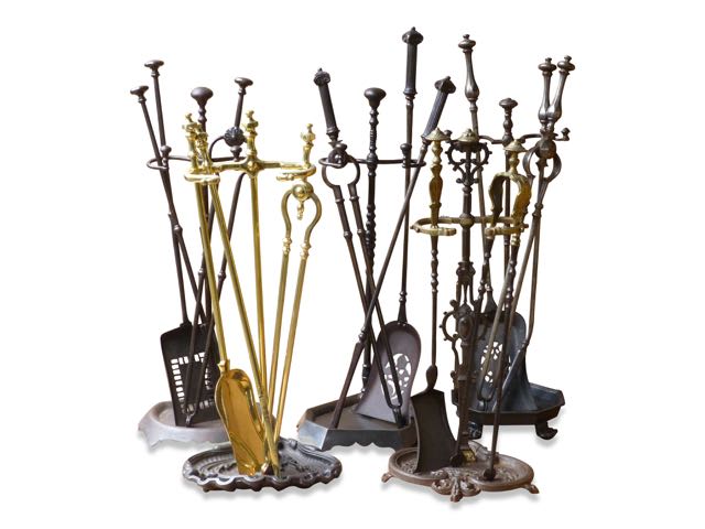 Our online collection of antique fireplace tool sets