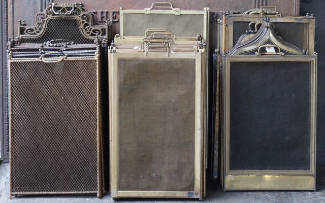 Rustic and decorative fireplace screens for sale