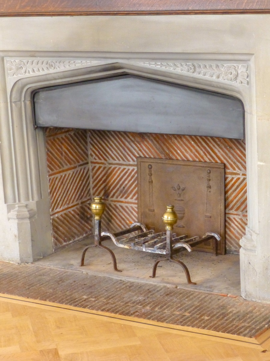 Antique firebacks and andirons in Museum Voorlinden